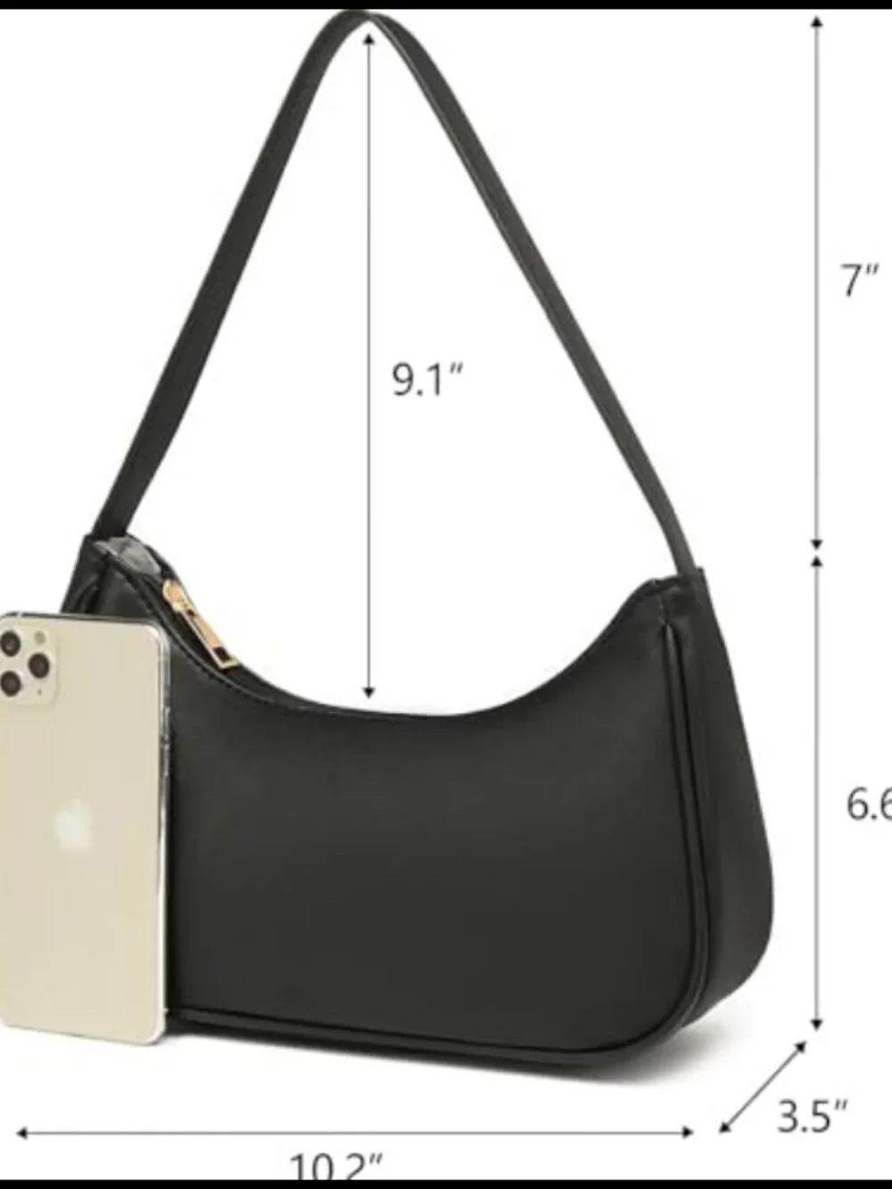 Vegan Leather Hobo Shoulder Bag Sling Tote Retro Clutch Purse Zip